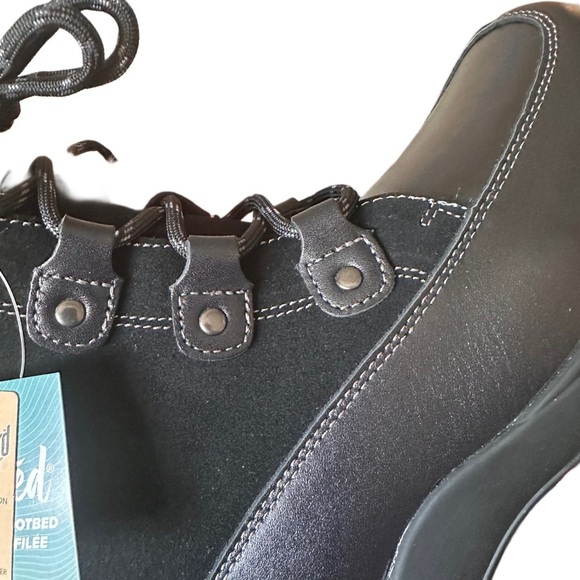 NWT Women's Dulcie Leather Suede Scotchgard Treated Mid-Calf Boot Black Size 6.5 - Picture 4 of 10